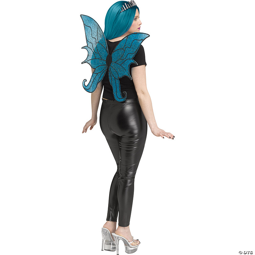 Wings Fairy Blue Glitter Image