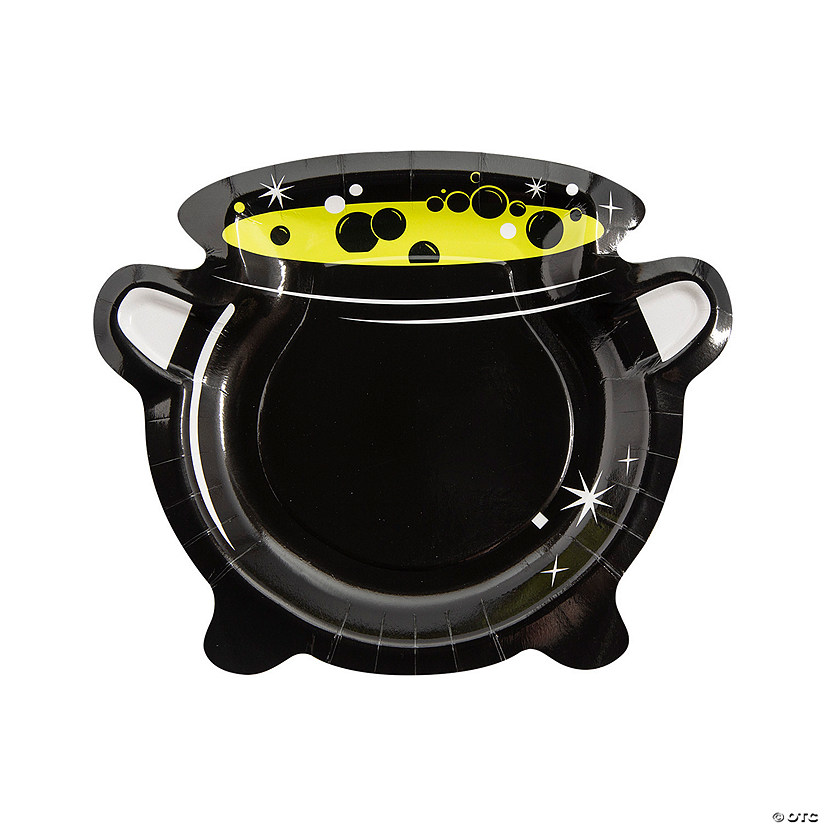 Witch Party Cauldron-Shaped Paper Dessert Plates - 8 Ct. Image