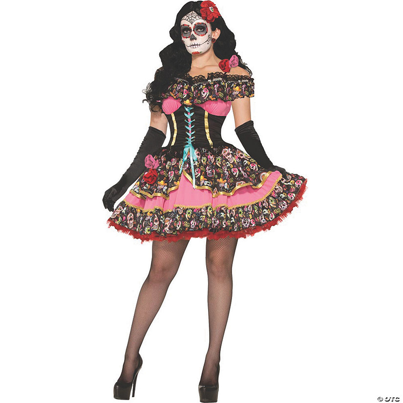 Women&#8217;s Day of the Dead Senorita Costume - Small/Medium Image