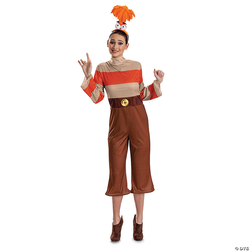 Women&#8217;s Deluxe Disney/Pixar Inside Out 2 Orange Anxiety Costume Image