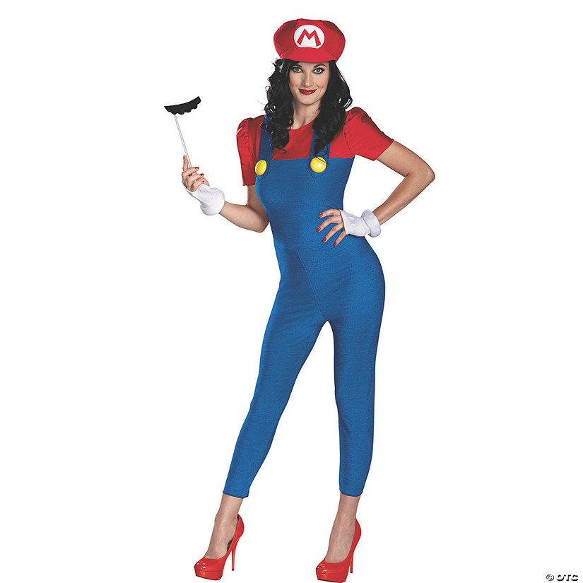 Women&#8217;s Deluxe Super Mario Bros.&#8482; Mario Costume - Large Image