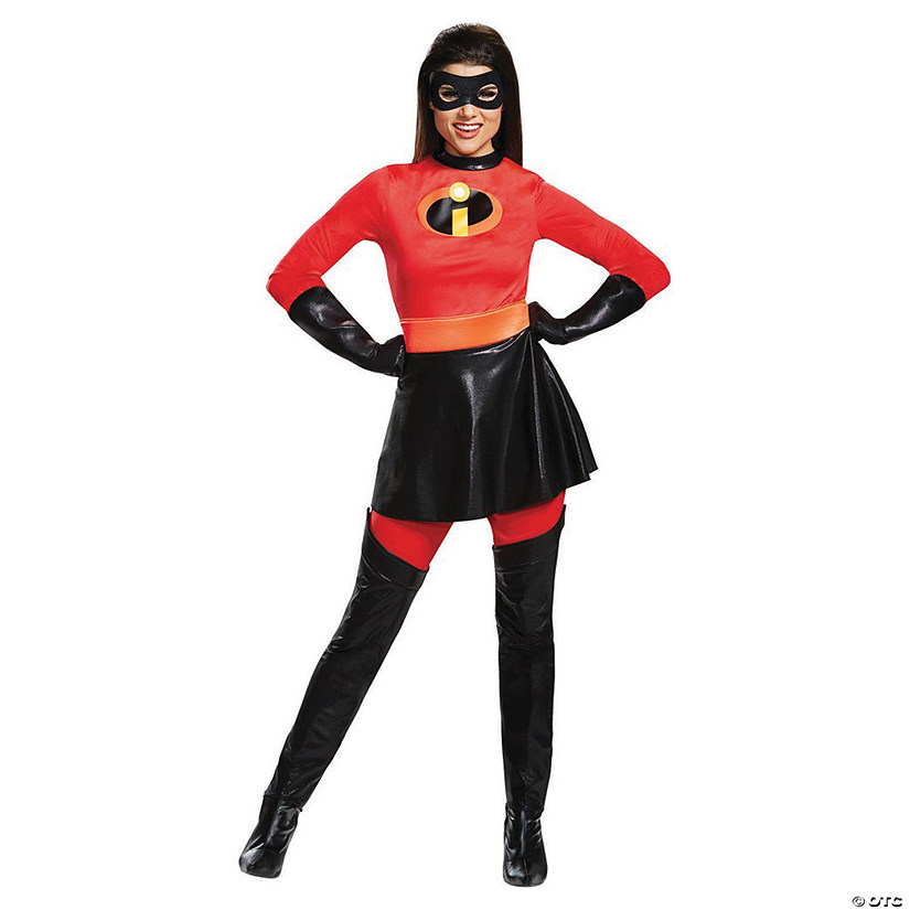 Women&#8217;s Deluxe The Incredibles&#8482; Mrs. Incredible Costume with Skirt - Large Image