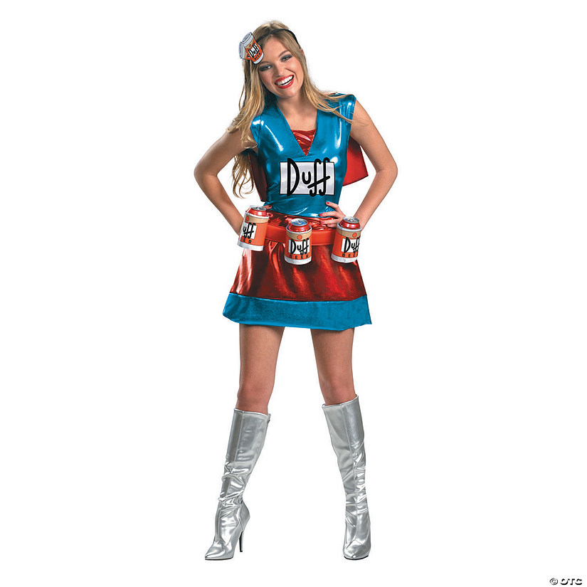 Women&#8217;s Deluxe The Simpsons&#8482; Duffwoman Costume - Large Image