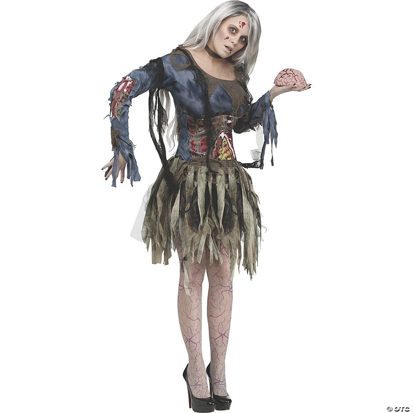 Women&#8217;s Deluxe Zombie Costume - Medium/Large Image