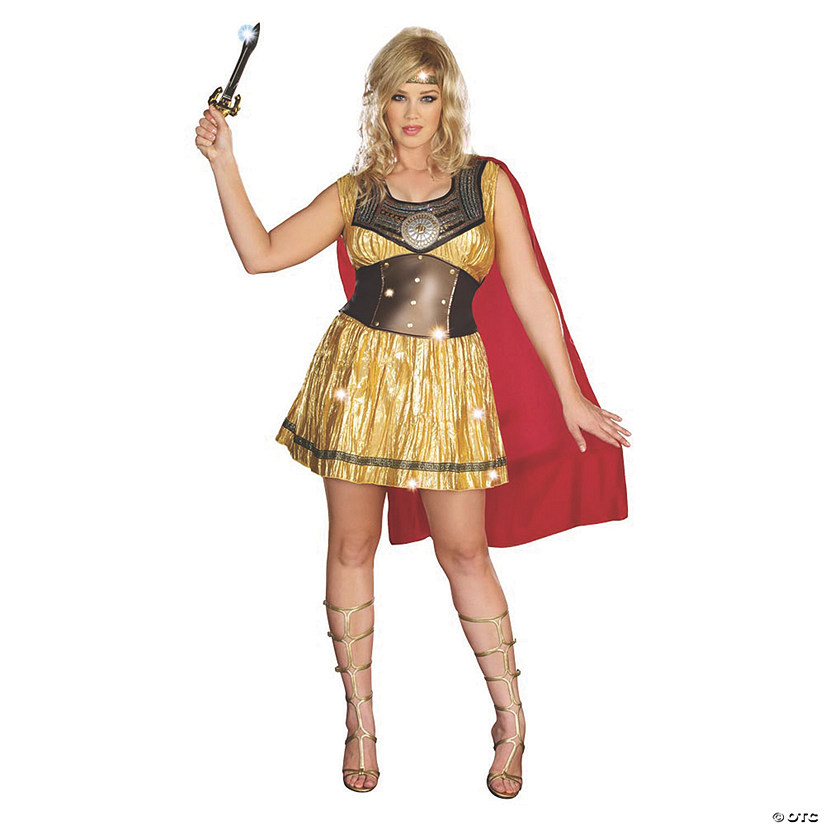 Women&#8217;s Golden Gladiator Costume - Extra Large Image