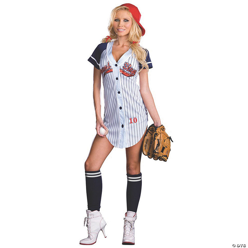 Women&#8217;s Grand Slam Baseball Costume - Large Image