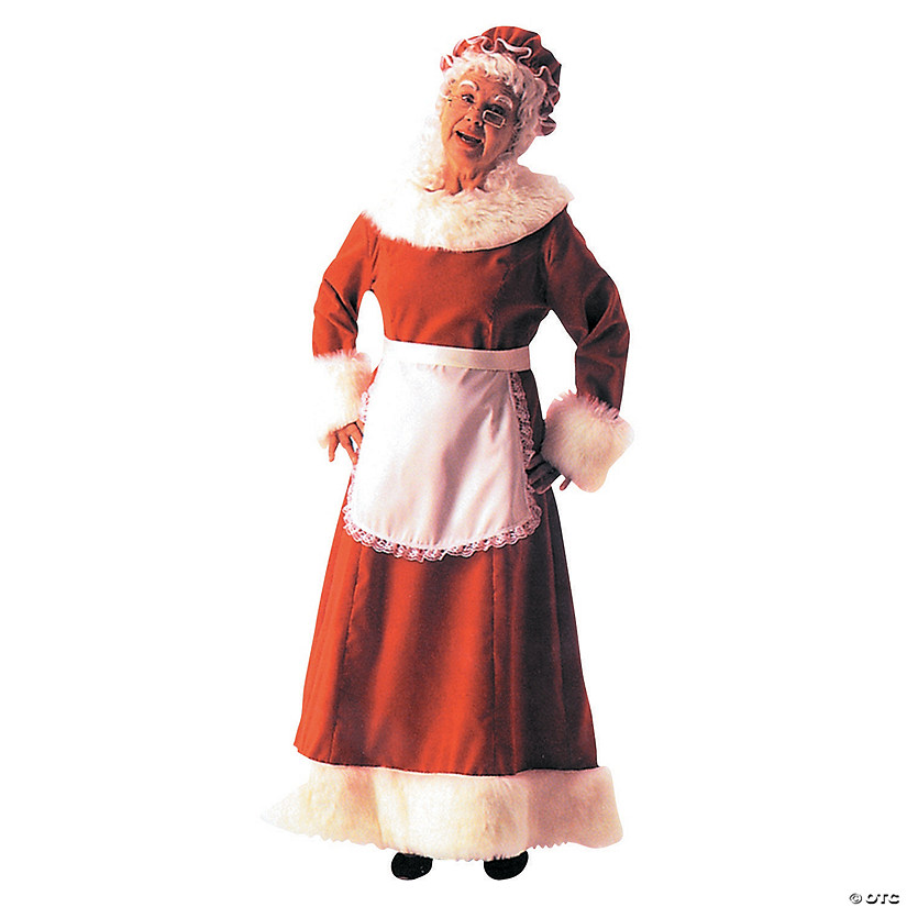 Women&#8217;s Mrs. Santa Claus Long Dress Costume - Extra Large Image