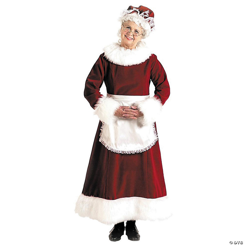 Women&#8217;s Mrs. Santa Claus Long Dress Costume - Large Image