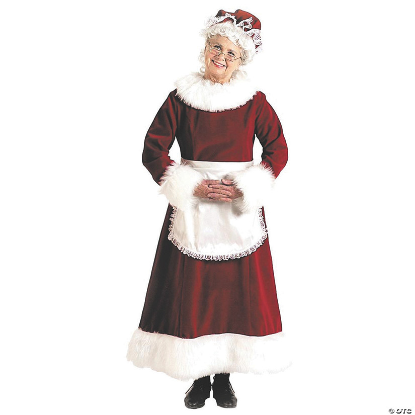 Women&#8217;s Mrs. Santa Claus Long Dress Costume Image