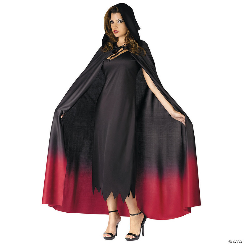 Women&#8217;s Ombre Hooded Cape Costume Image