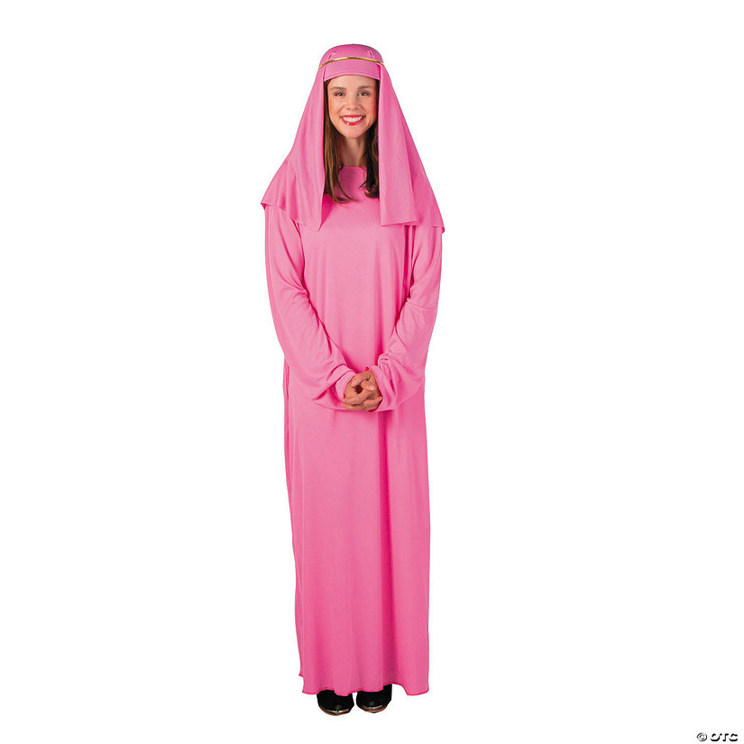 Women&amp;#8217;s Pink Nativity Robe &amp; Headpiece Image