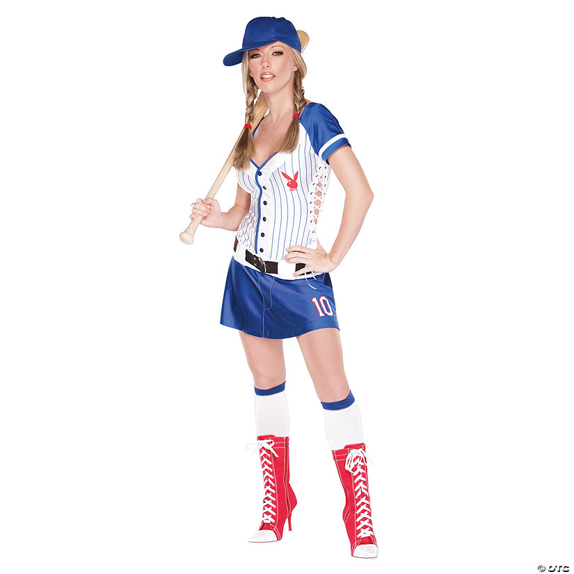 Women&#8217;s Playboy&#174; Home Run Hottie Baseball Costume - Small Image