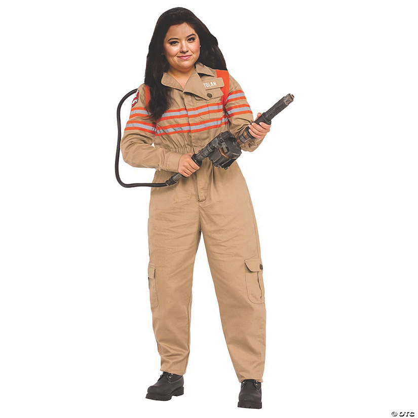 Women&amp;#8217;s Plus Size Ghostbusters&amp;#8482; Jumpsuit Costume - XXL Image