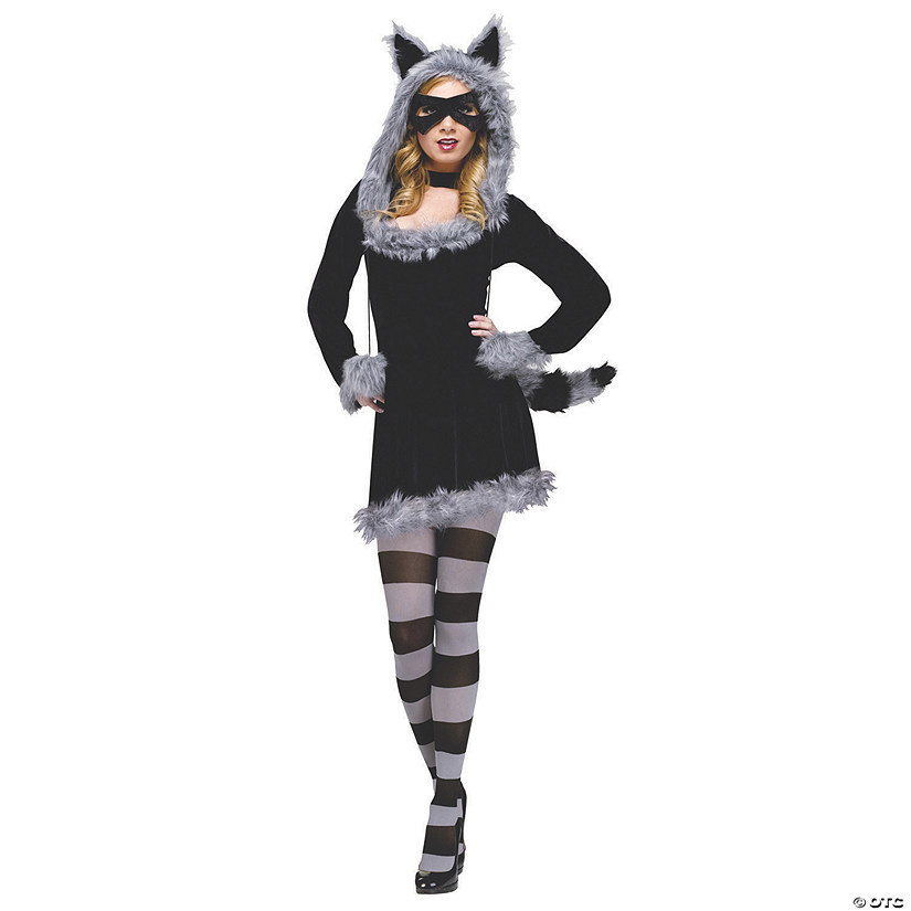 Women&#8217;s Racy Raccoon Costume - Small/Medium Image