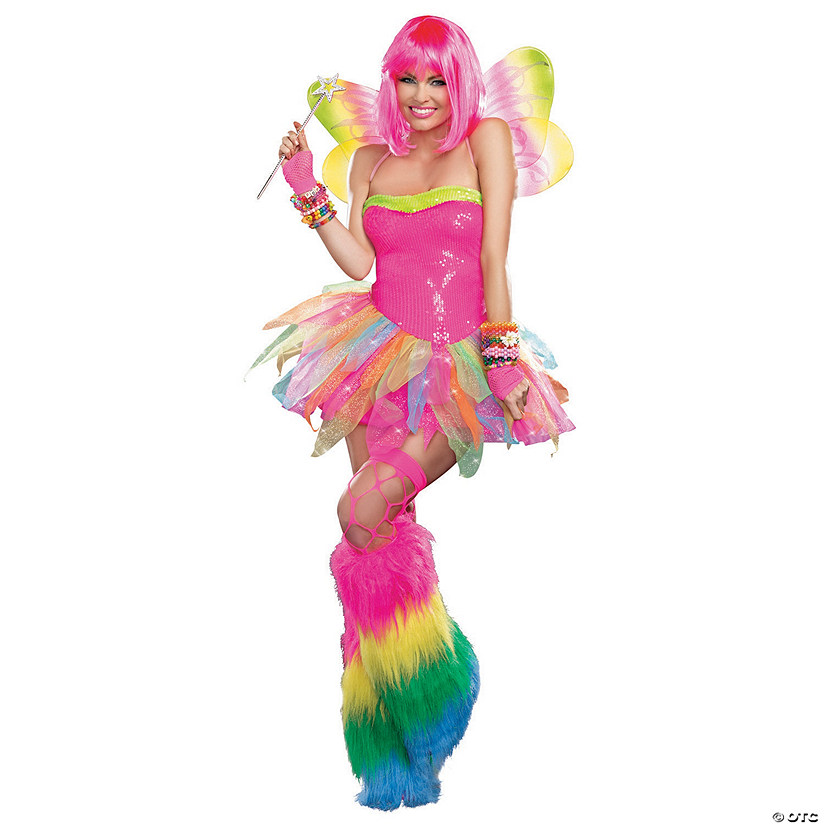 Women&#8217;s Rainbow Fairy Costume - Extra Large Image