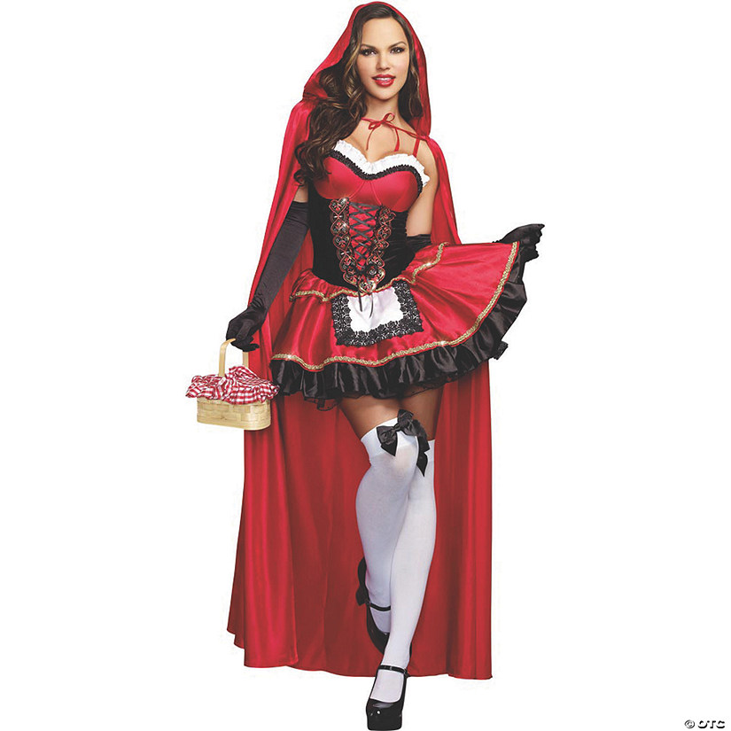 Women&#8217;s Sexy Little Red Riding Hood Costume - Medium Image