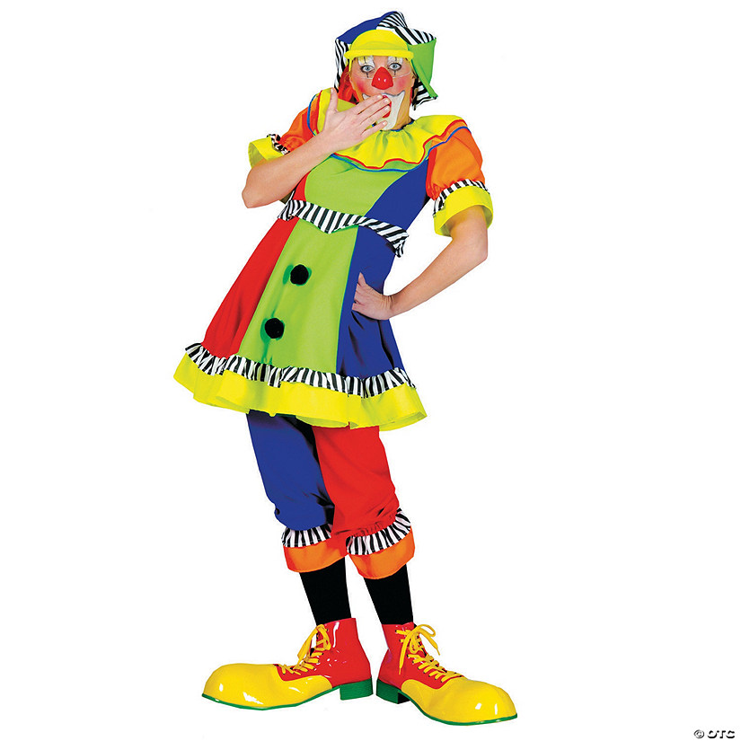 Women&#8217;s Spanky Stripes Clown Costume - Large/Extra Large Image