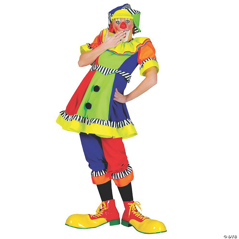 Women&#8217;s Spanky Stripes Clown Costume - Medium/Large Image