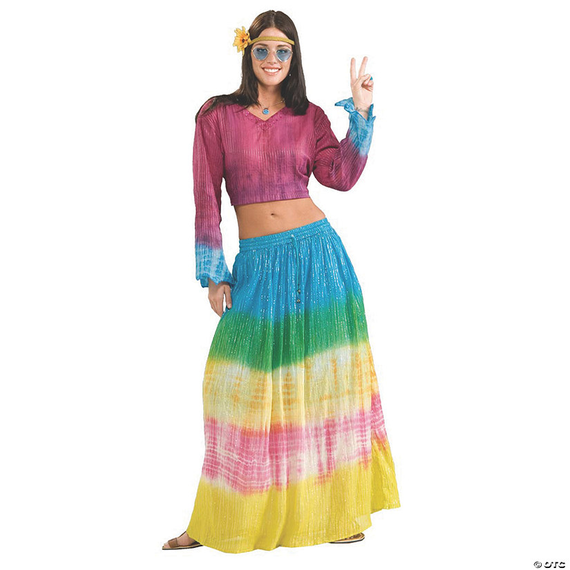 Women&#8217;s Tie-Dyed Skirt Costume - Standard Image