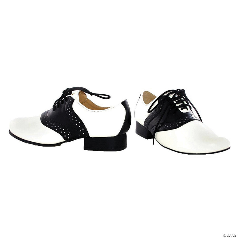 Women's Black &amp; White Saddle Shoes Image