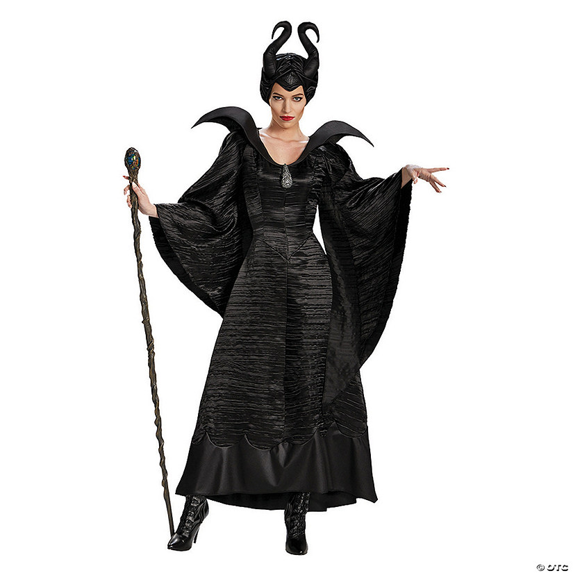 Women's Black Maleficent Christening Costume Image