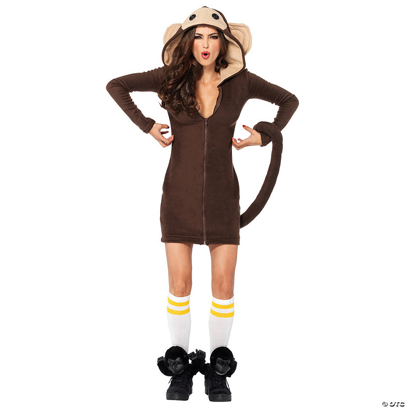 Women's Cozy Monkey Costume Image