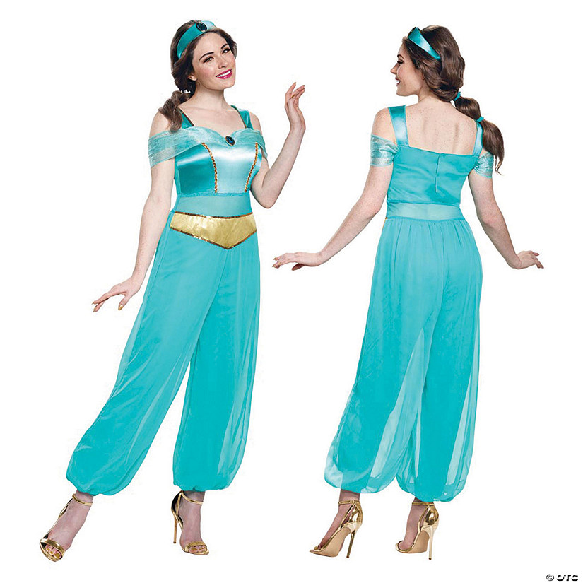 Women's Deluxe Aladdin&#8482; Jasmine Costume Image