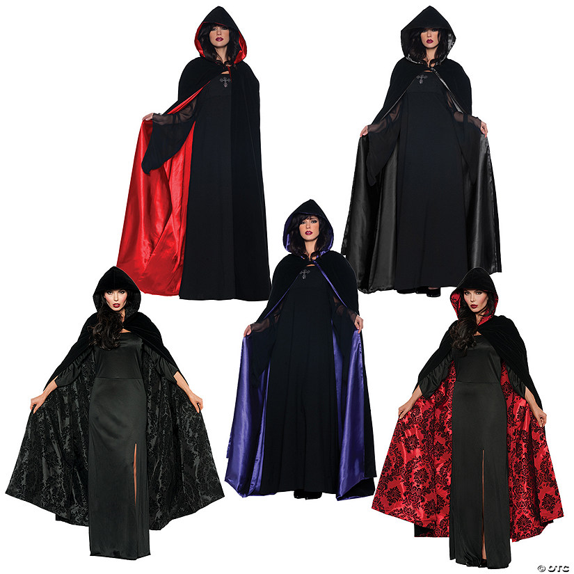 Women's Deluxe Black Velvet Cape Image