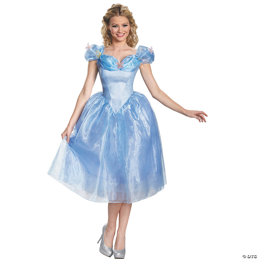 Women's Deluxe Cinderella Movie Costume - Small Image