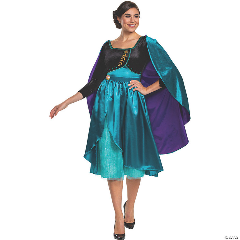 Women's Deluxe Frozen 2 Queen Anna Costume &#8211; Medium Image