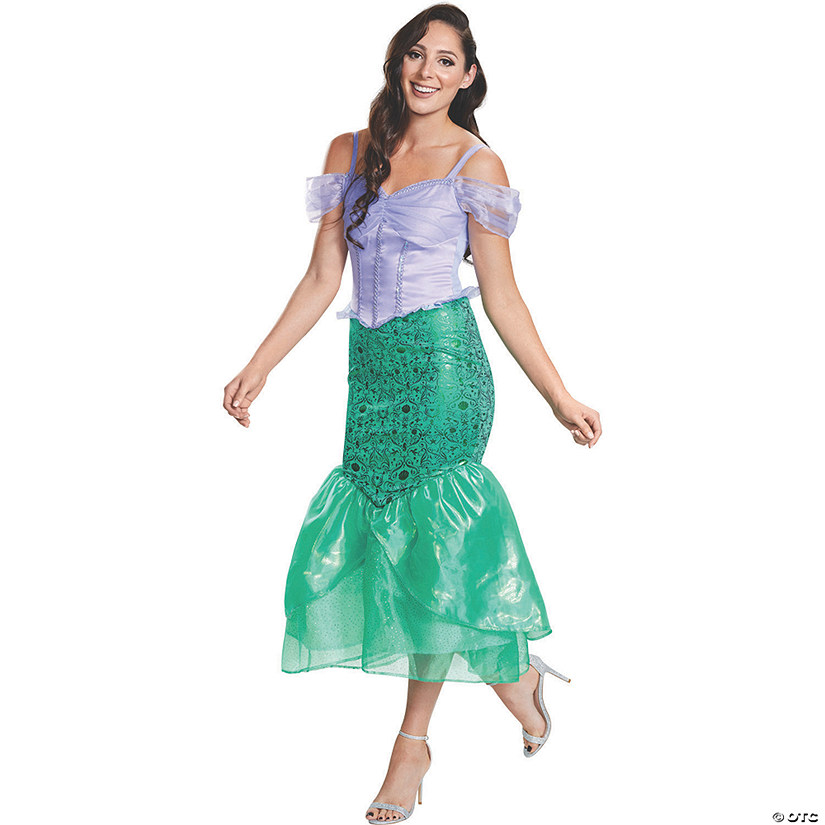 Women's Deluxe Little Mermaid Ariel Costume Image