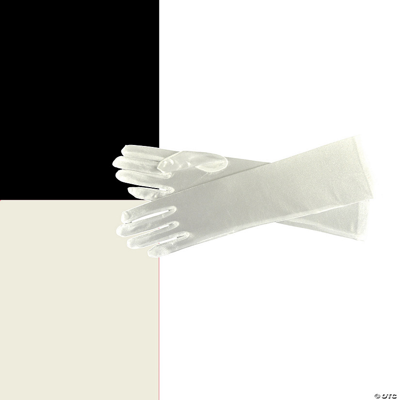Women's Elbow Length Satin Gloves Image