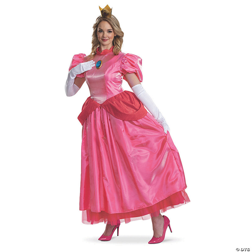 Women's Elevated Super Mario Bros&#8482; Princess Peach Costume Image