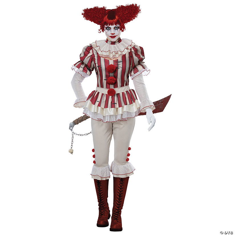 Women's Fiendish Clown Costume Image
