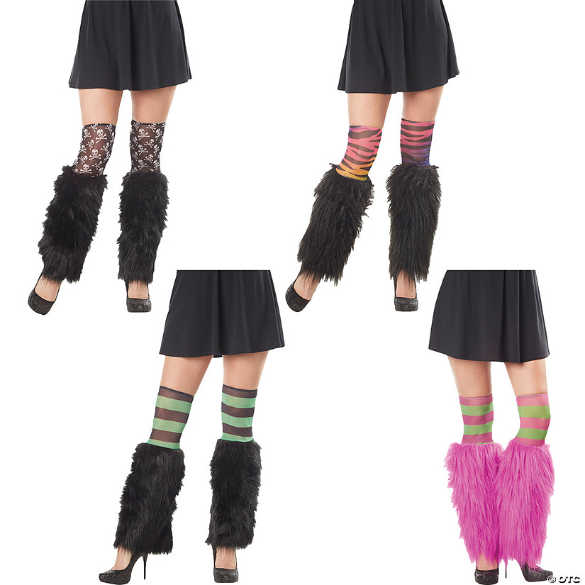 Women's Furry Leg Warmers Halloween Express