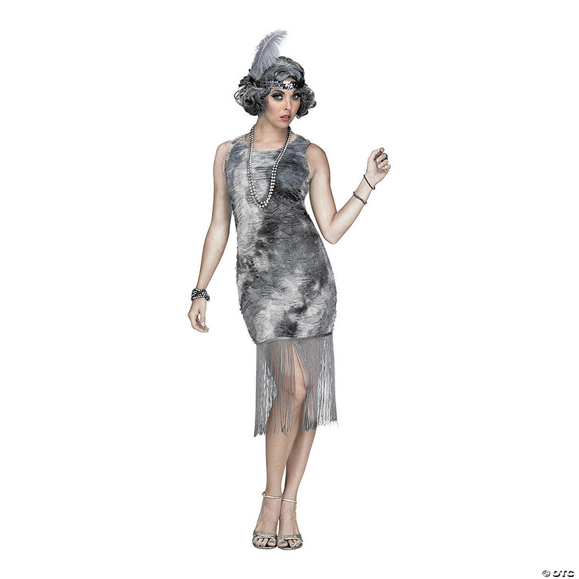 Women's Ghostly Flapper Costume - Medium/Large Image