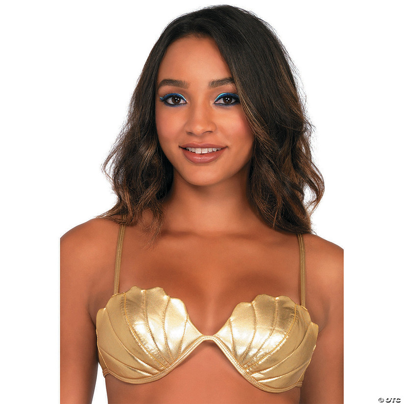 Women's Gold Mermaid Shell Bra Image
