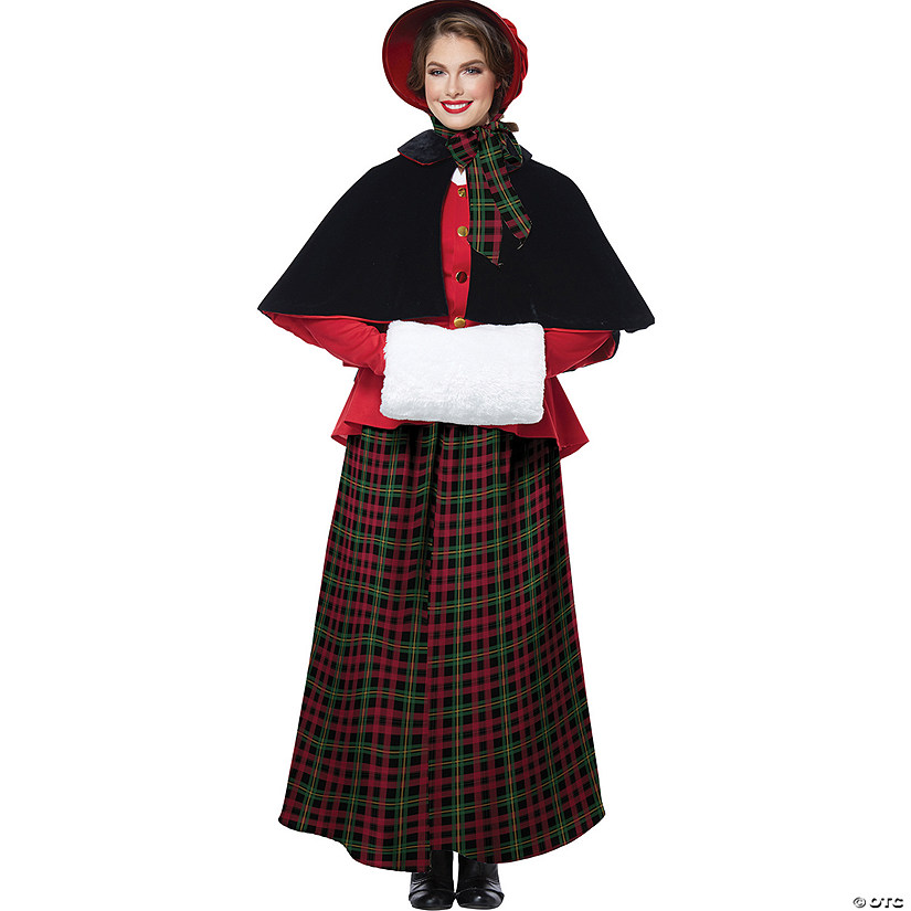 Women's Holiday Caroler Costume Image