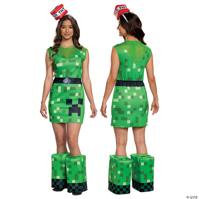 Women's Minecraft Creeper Costume Image