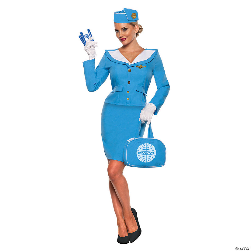 Women's Pan Am Air Stewardess Costume Image