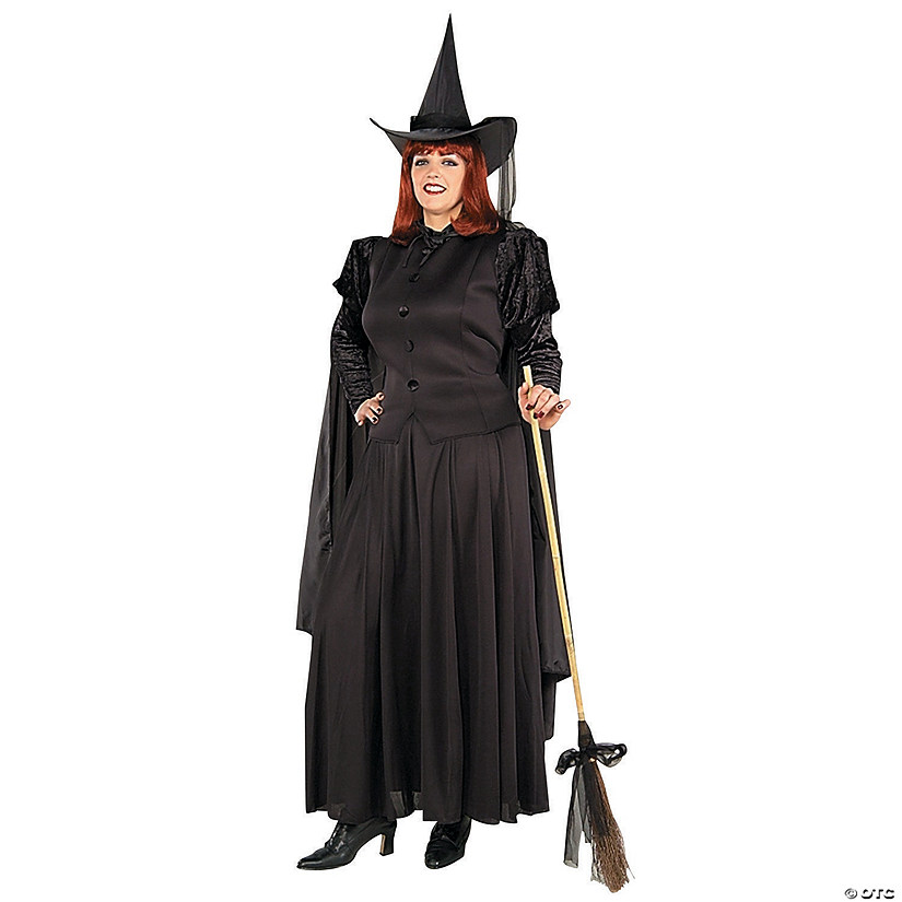 Women's Plus Size Classic Witch Costume Image