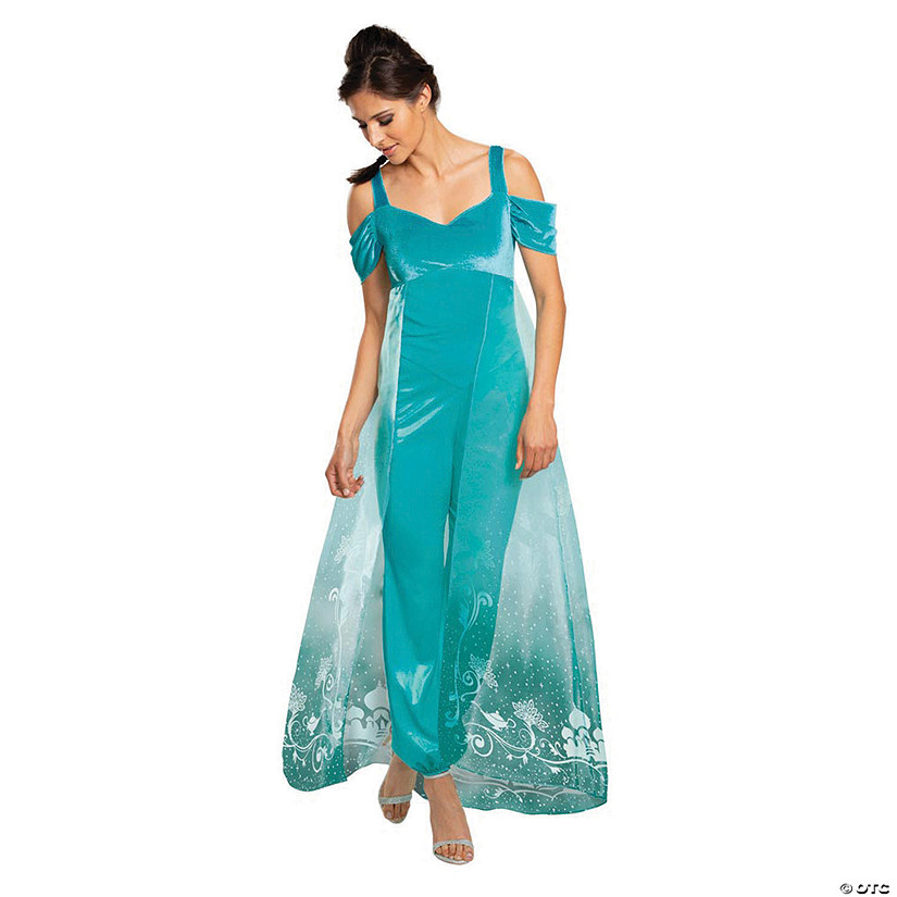 Women's Plus Size Deluxe Aladdin&#8482; Live Action Jasmine Costume Image