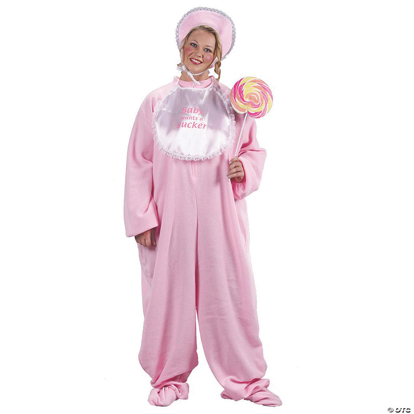 Women's Plus Size Pink PJ Jammies Costume - XXL Image