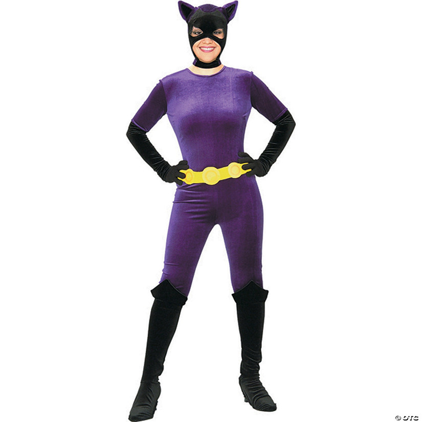 Women's Purple Catwoman Costume - Extra Small Image