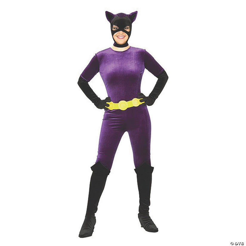 Women's Purple Catwoman Costume Medium Halloween Express