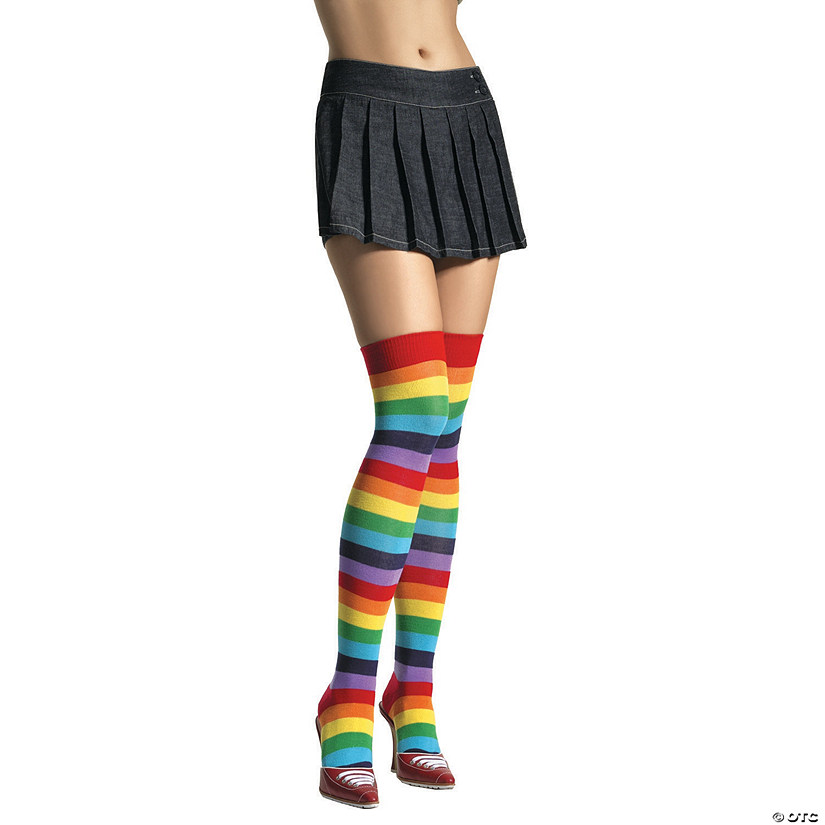 Women's Rainbow Thigh-High Stockings Image