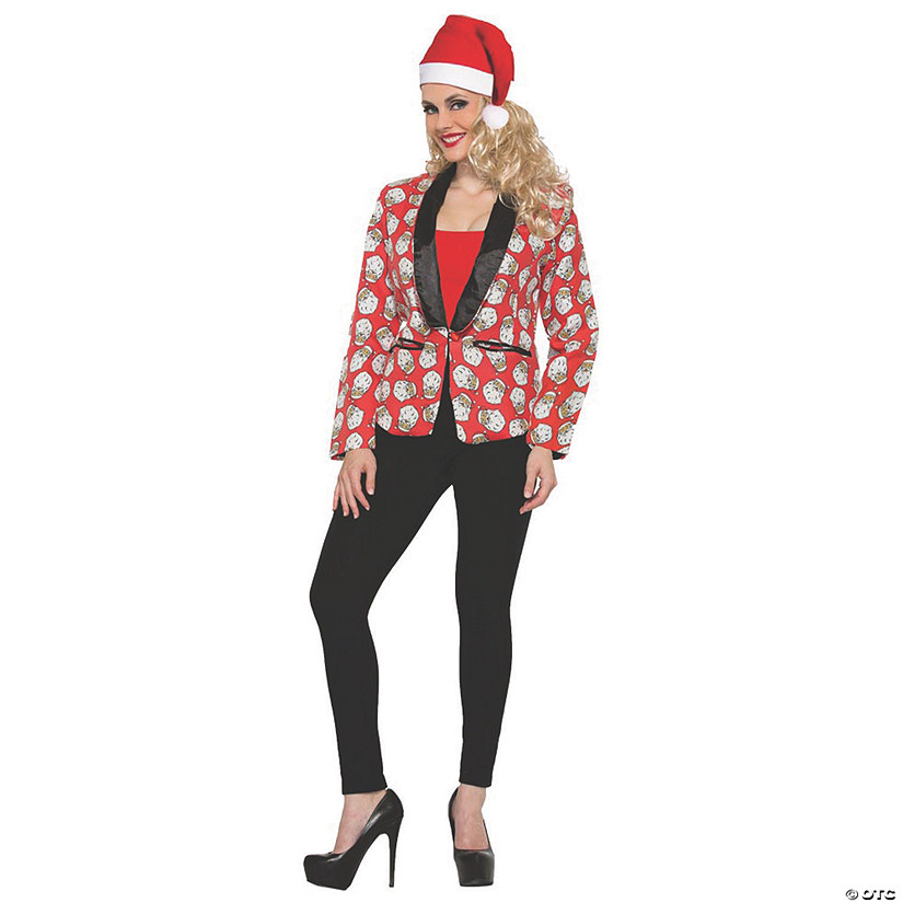 Women's Santa Blazer Large Halloween Express