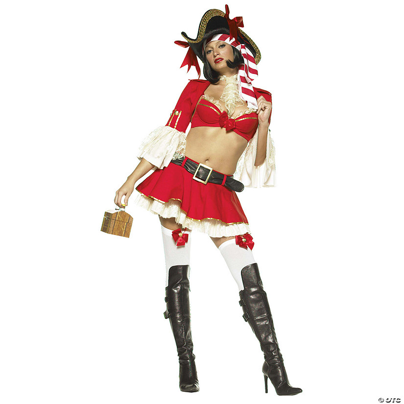 Women's Sexy Captain Booty Costume Image