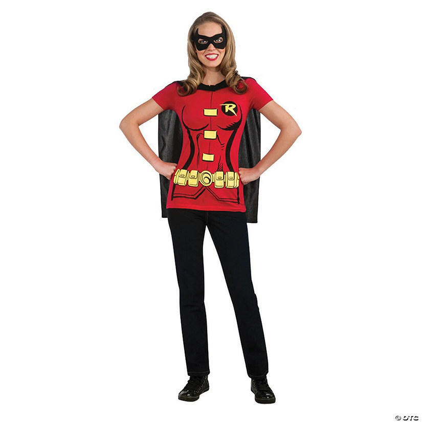 Women's Sexy Robin Shirt Costume Image