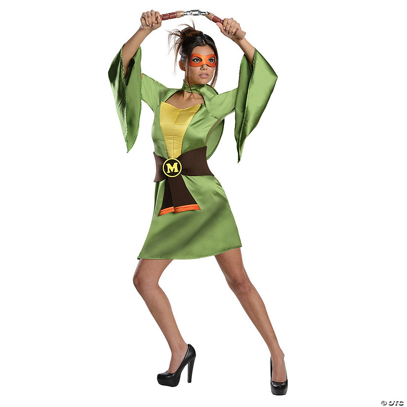 Women's Teenage Mutant Ninja Turtles Michelangelo Kimono Costume Image